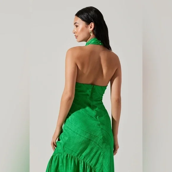 NWT Size S - ASTR The Label Caspia Halter Side-Slit Midi Dress - Picture 6 of 11